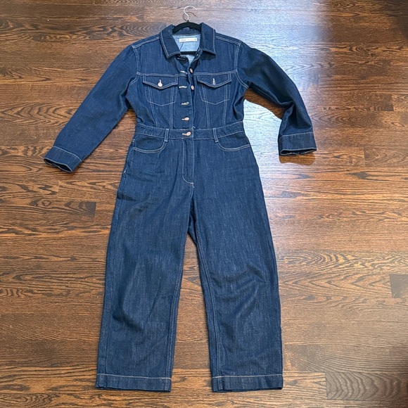 Zara Denim - Zara Dark Blue Denim Jumpsuit - Size Large
